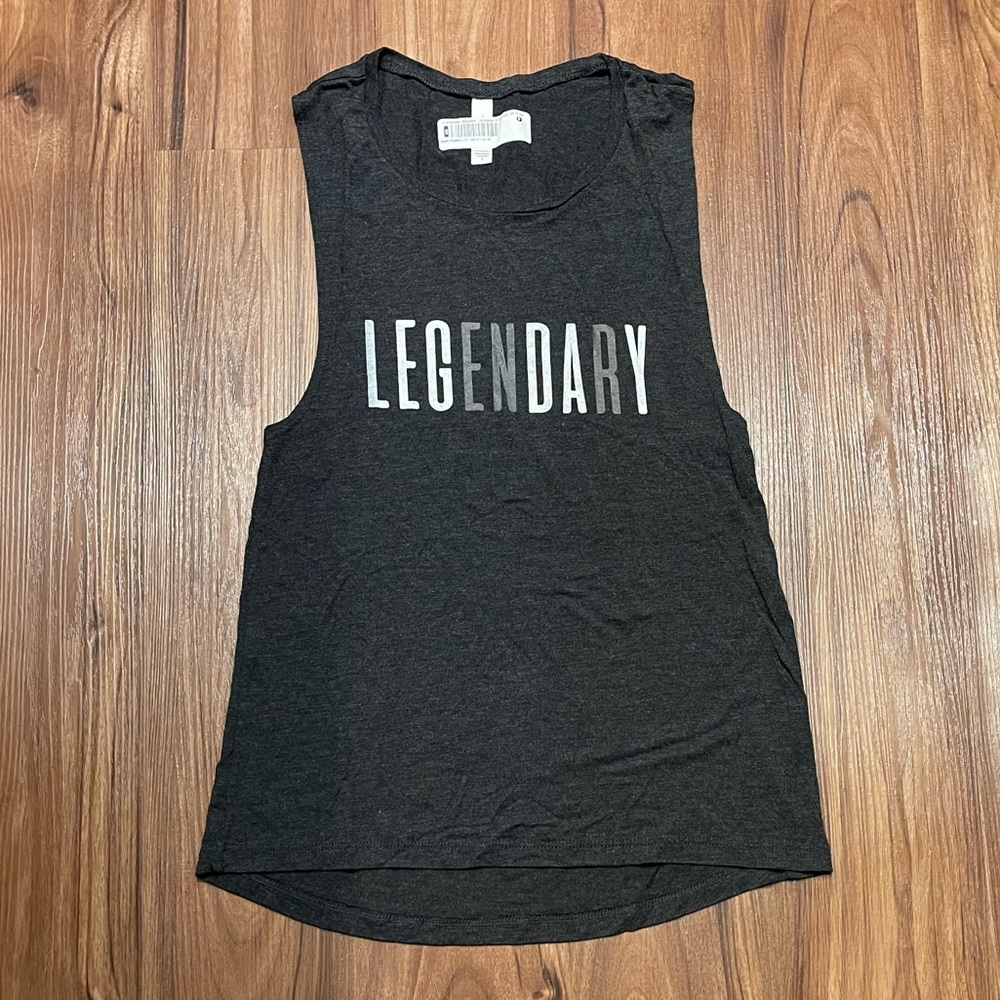 New Everfitte Black “Legendary” Graphic Shirt / Tank Top - S